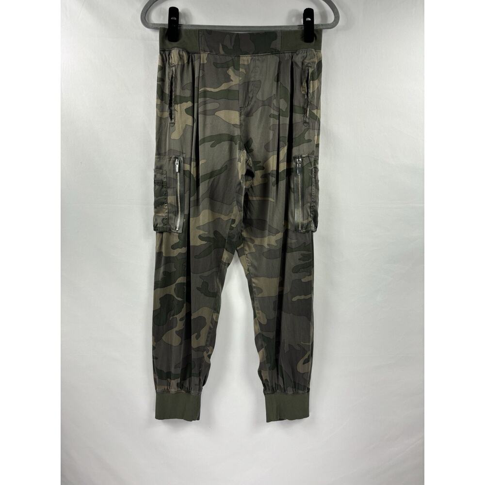 ATM Cargo Joggers Green Camo Small Silk Drawstring Waist Pockets - Picture 14 of 14